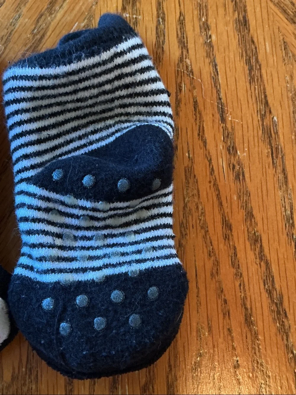 Baby Penguin Rattle Socks in Black & White